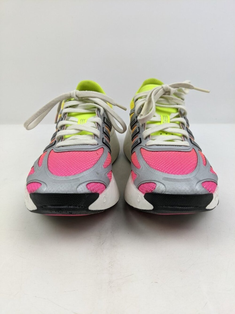 adidas Adizero Aruku Lace Up Womens Size 7 Pink Yellow Sneakers Casual Shoes